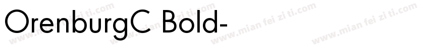 OrenburgC Bold字体转换